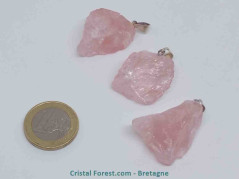 Quartz Rose - Pendentif Pierre Brute