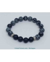 Obsidienne Flocon de Neige et Onyx dépoli 