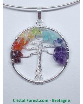 7 Chakras - Pendentif Arbre 