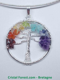 7 Chakras - Pendentif Arbre 