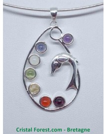 7 Chakras - Pendentif Dauphin 