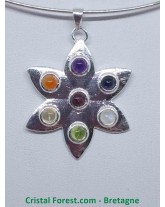 7 Chakras - Pendentif Fleur 