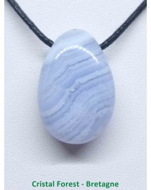 Pendentif - Calcédoine bleue