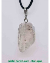 Topaze - Cristal Terminé - Pendentif Pierre Brute Bélière Argent