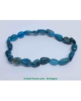 Apatite Bleue extra - Bracelet Grains
