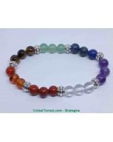 7 chakras - Bracelet d'Eveil - Boules 8mm
