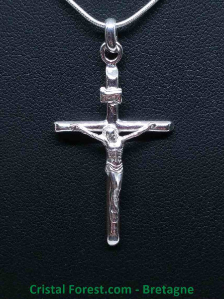 Pendentif Argent - Croix du Christ - Crucifix 