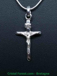 Pendentif Croix Latine  - Crucifix - Argent