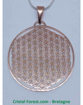 Fleur de vie - Pendentif Plaqué Or Rose