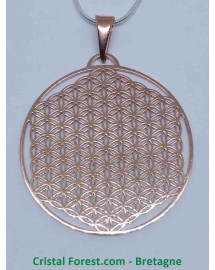 Fleur de vie - Pendentif Plaqué Or Rose