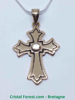 Croix Latine - Bronze et Nacre
