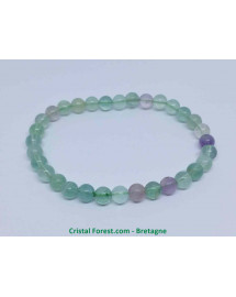Bracelet boule 6mm - Fluorite