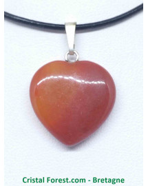 Cornaline - Pendentif Coeur