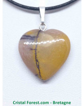 Jaspe Mokaïte - Pendentif Coeur