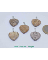 Jaspe Paysage - Pendentif Coeur