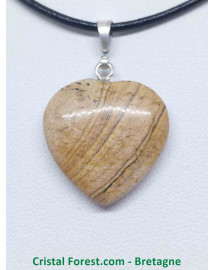 Jaspe Paysage - Pendentif Coeur