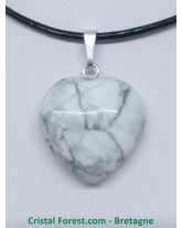 Howlite - Pendentif Coeur