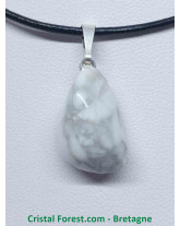 Howlite - Pendentif Pierre roulée