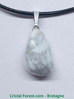 Howlite - Pendentif Pierre Roulée