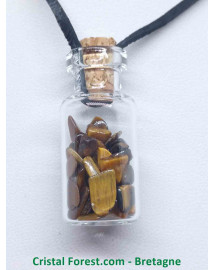 Oeil de Tigre - Pendentif Fiole