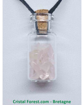 Quartz Rose - Pendentif Fiole