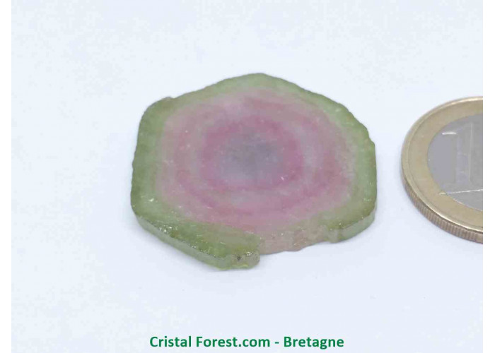 Tourmaline melon d'eau - Cristaux naturels Bruts & Gemmes 