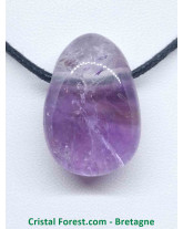 Améthyste - Pendentif pierre percée 