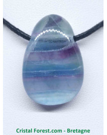 Fluorite - Pendentif pierre percée