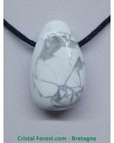 Howlite - Pendentif pierre percée