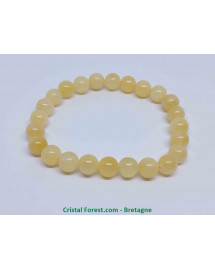 Bracelet boule 8mm - Calcite orange