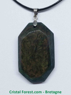 Obsidienne Manta Huichol (Mentogochol) - Pendentif Bélière - Cabochon