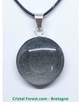 Obsidienne argentée - Pendentifs Cerclé - Bélière Argentée