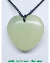Jade de Chine - Pendentif Pierre Percée - Coeurs