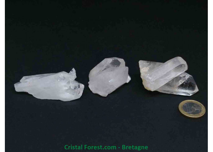 Cristal de roche - Pointes brutes multi-format - 4 à 6.5cm / 35 à 55gr