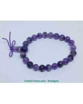Améthyste Chevron - Bracelet Boules Mala Tibétain