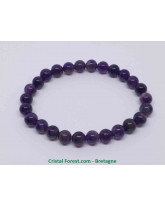 Améthyste - Bracelet Boules - Gande Taille