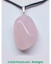 Pendentif Quartz rose pierre roulée
