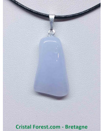 Calcédoine Bleue - Pendentif Pierre Percée