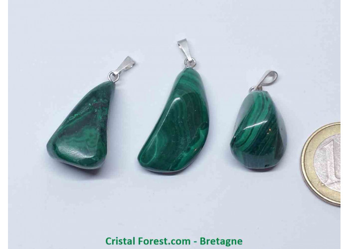Malachite - Pendentif pierre roulée