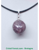 Lépidolite - Pendentif pierre roulée