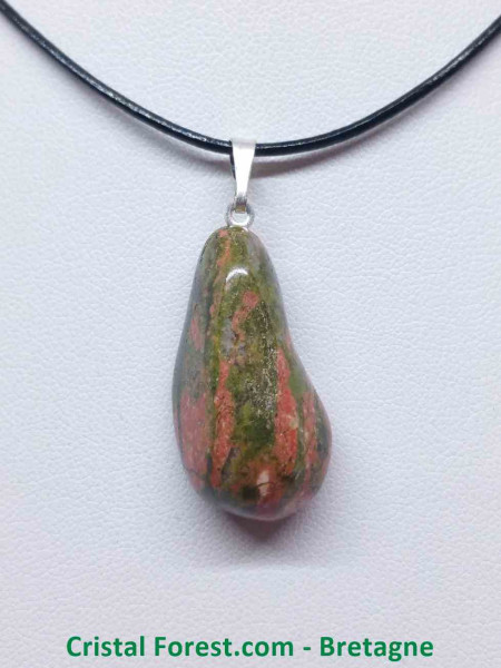 Unakite - Pendentif Pierre Roulée