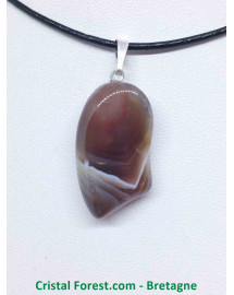 Agate Botswana - Pendentif Pierre roulée
