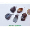 Agate Botswana - Pendentif Pierre Roulée