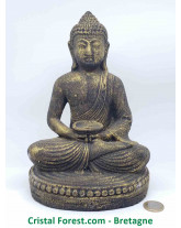 Bouddha Porte Bougie - Pierre de Lave (Basalte)