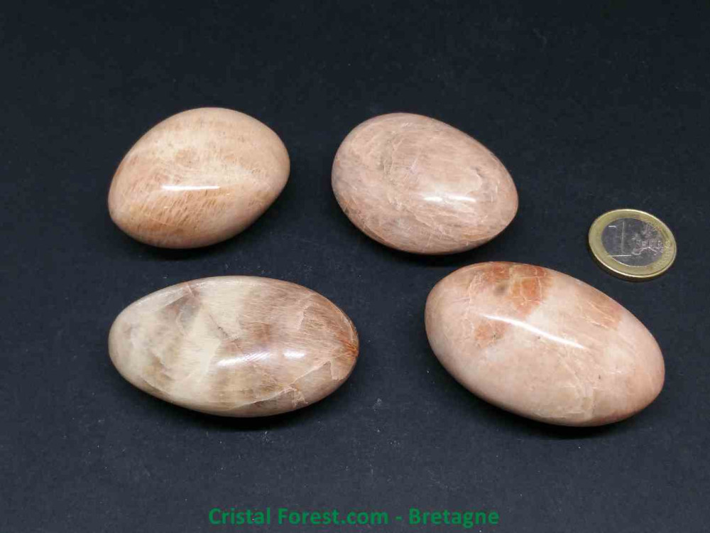 Pierre De Lune Rose Orangee Microline Galets Polis a