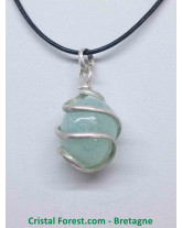Onyx Vert - Pendentif Cerclé Pierre roulée