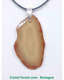 Agate - Pendentif - tranche non teintée