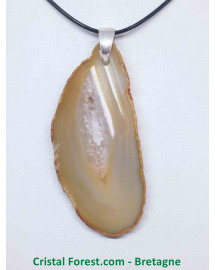 Agate - Pendentif - tranche non teintée
