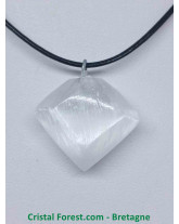 Sélénite - Pendentif Diamant