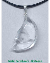 Cristal de Roche - Pendentif Lune 